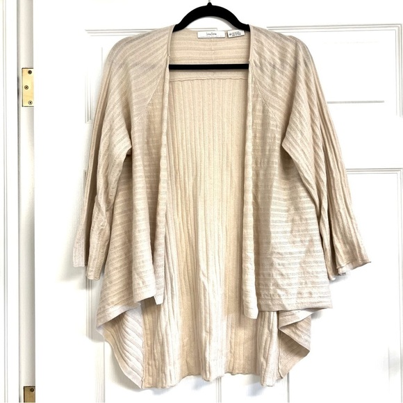 NEIMAN MARCUS Cashmere Collection opened front cardigans hi-lo hem women’s M - Picture 1 of 9